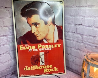 Poster vintage en métal gaufré - Dekoration Elvis Presley Jailhouse Rock 1957