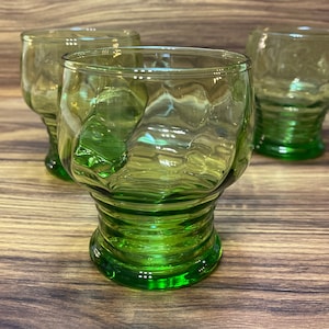 ensemble de bols à dessert vintage vert dimpel