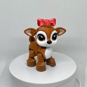 Rentier (Mädchen) | Gelenkige Weihnachtsfigur | ADHS | Sensorisches Spielzeug | Druckvers