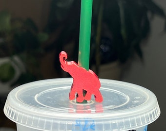Elephant Straw Topper - Starbucks Straw - Delta Sigma Theta