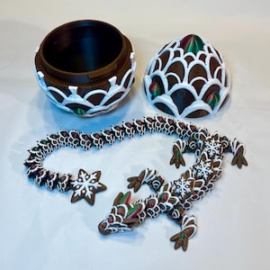 3D Printed Articulating Gingerbread Dragons | Sensory Fidget Toy | Anxiety Relief | Christmas Decor | CinderWing3D