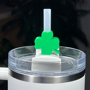 4 Leaf Clover or Shamrock Straw Topper - Stanley Straw