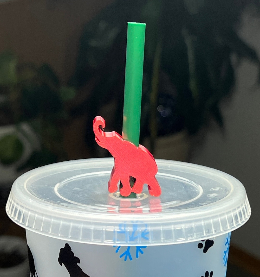 Elephant Straw Topper Starbucks Straw Delta Sigma Theta Etsy