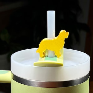 Golden Retriever Straw Topper - Stanley Straw