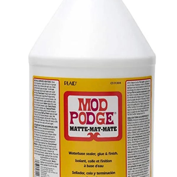 Mod Podge CS11304 Waterbase Sealer, Glue and Finish, 128 oz, Matte
