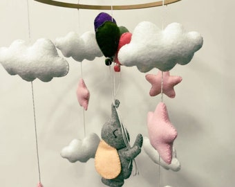 Baby Cot Mobiles - Elephant Theme