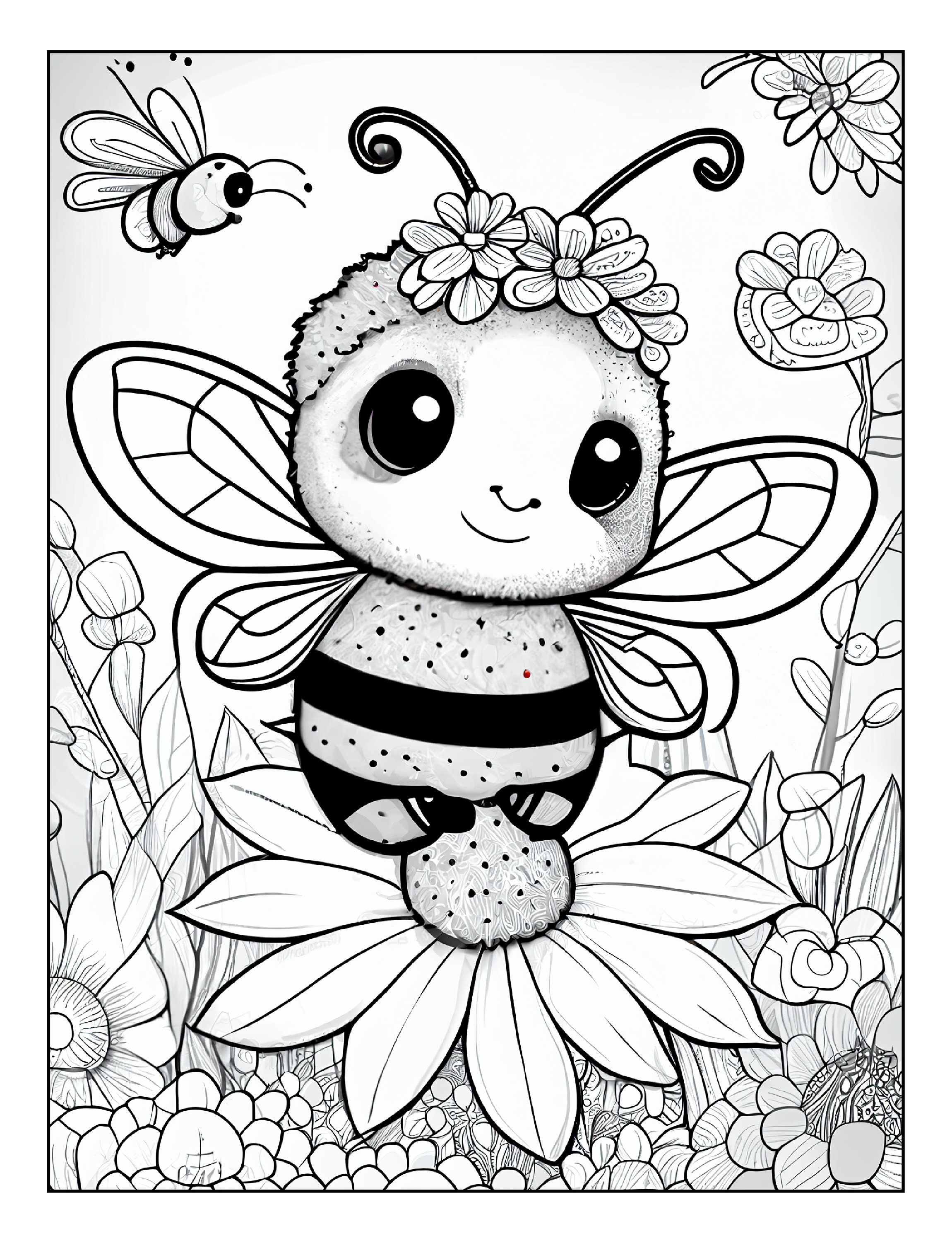 Cute Animals Coloring Pages for Kids, Cute Animals Coloring Book for