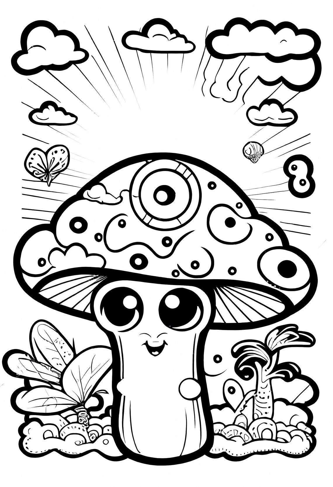 70s Retro Coloring Pages, Coloring Pages, Adult Coloring Pages, Retro