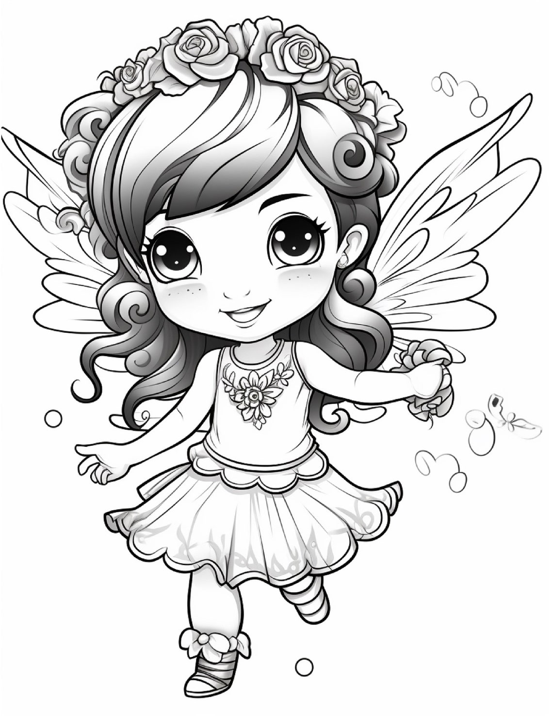 100 Cute Fairy Princess Coloring Pages for Kids, Fairy Princess ...