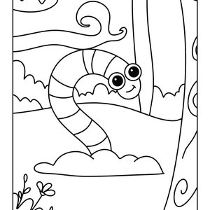 Bugs and Insects Coloring Pages For Kids, Bugs and Insects coloring book, coloring pages, coloring pages for, digital download, printable image 8