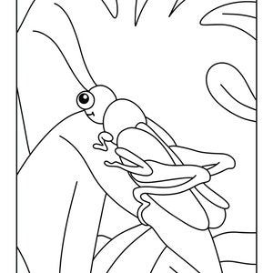 Bugs and Insects Coloring Pages For Kids, Bugs and Insects coloring book, coloring pages, coloring pages for, digital download, printable image 2