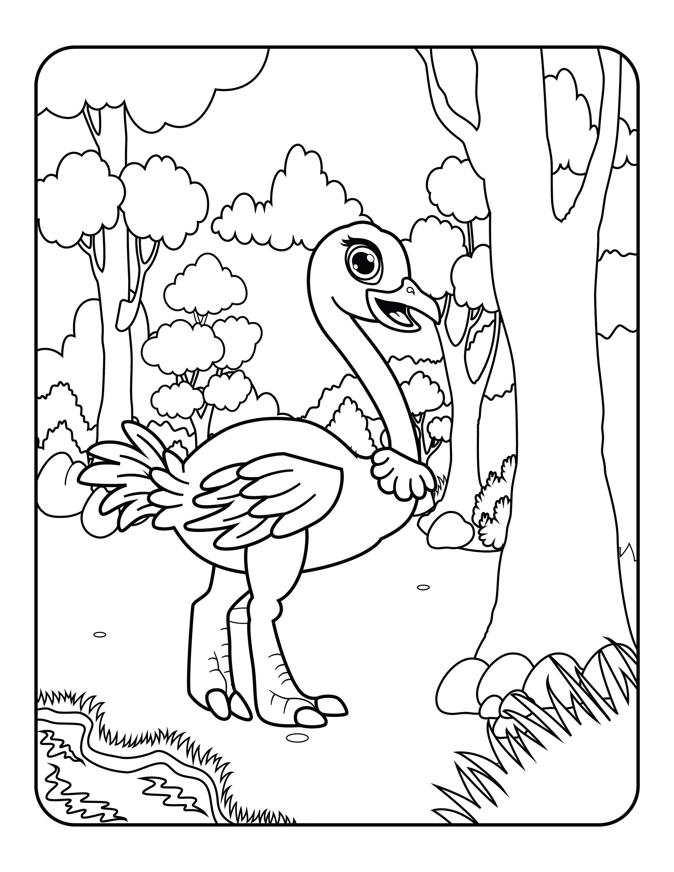 Wild Animals Coloring Pages for Kids, Wild Animals Coloring Book for