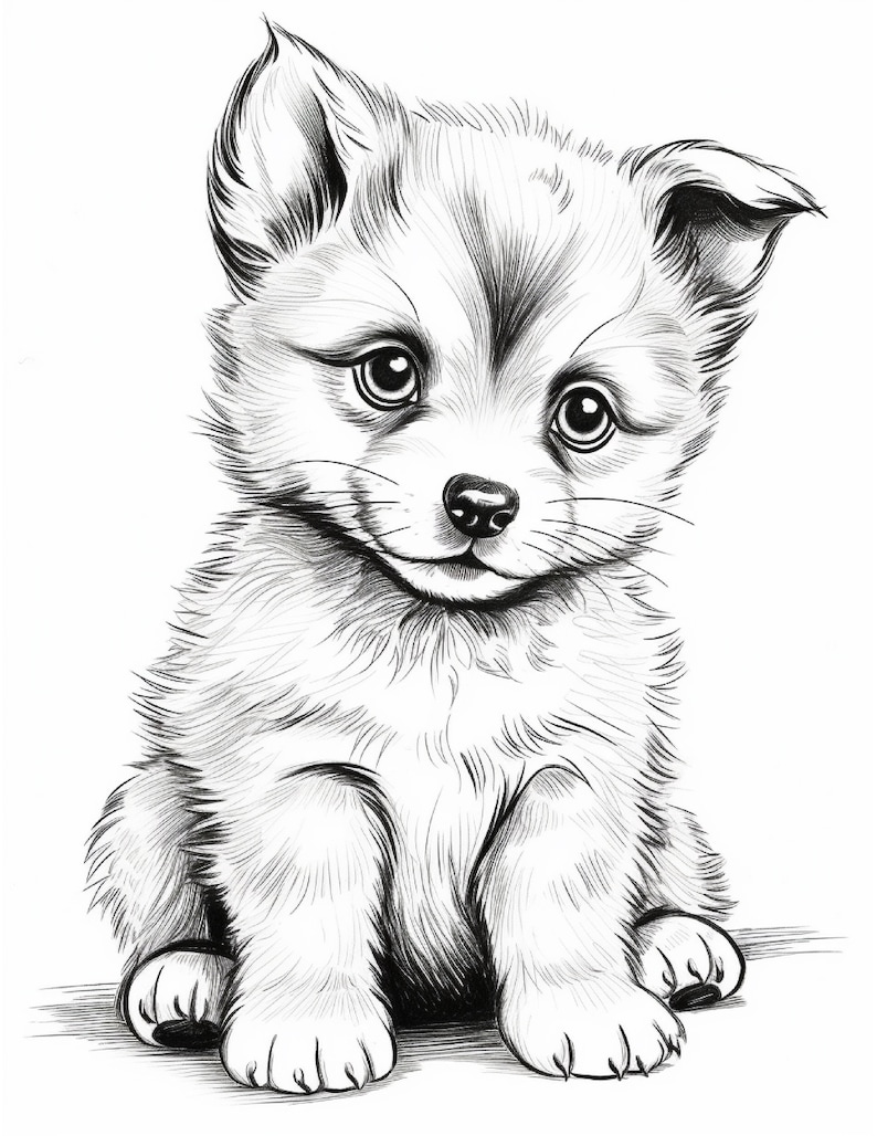 120 Cute Animal Coloring Pages for Kids Vol. 1, Cute Animal Coloring