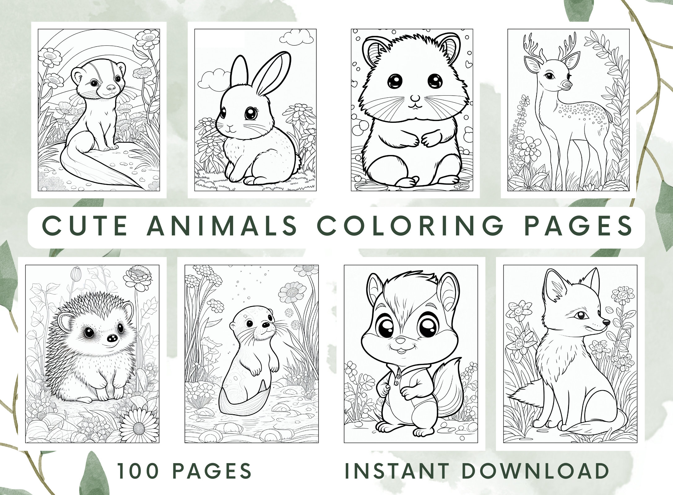 Cute Animal Coloring Book for Kids: Fun and Easy Coloring Pages with Dog,  Rabbit, Panda, Sheep, and Many More for Boys, Girls, Kids Ages 7-12:   Imagination with Fun and Easy Coloring