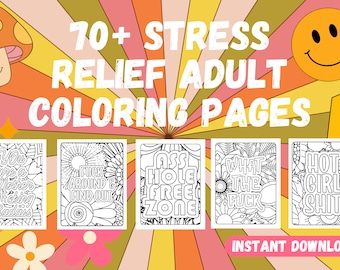70+ Free Adult Coloring Pages for Stress Relief | Fun & Cursing Designs Downloadable