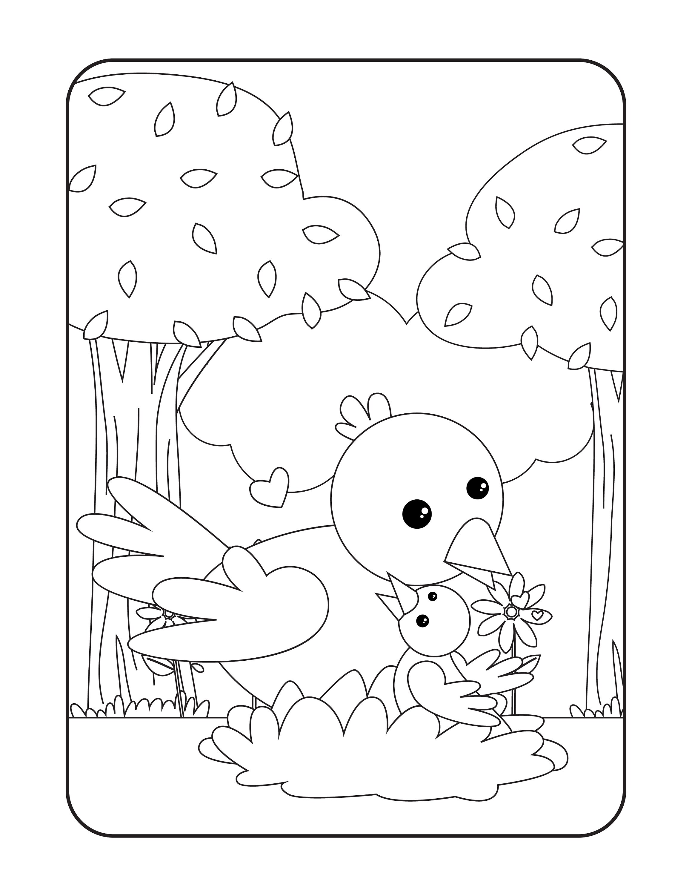 Mothers Day Animal Coloring Pages for Kids, Mothers Day Gift, Coloring