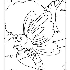 Bugs and Insects Coloring Pages For Kids, Bugs and Insects coloring book, coloring pages, coloring pages for, digital download, printable image 5
