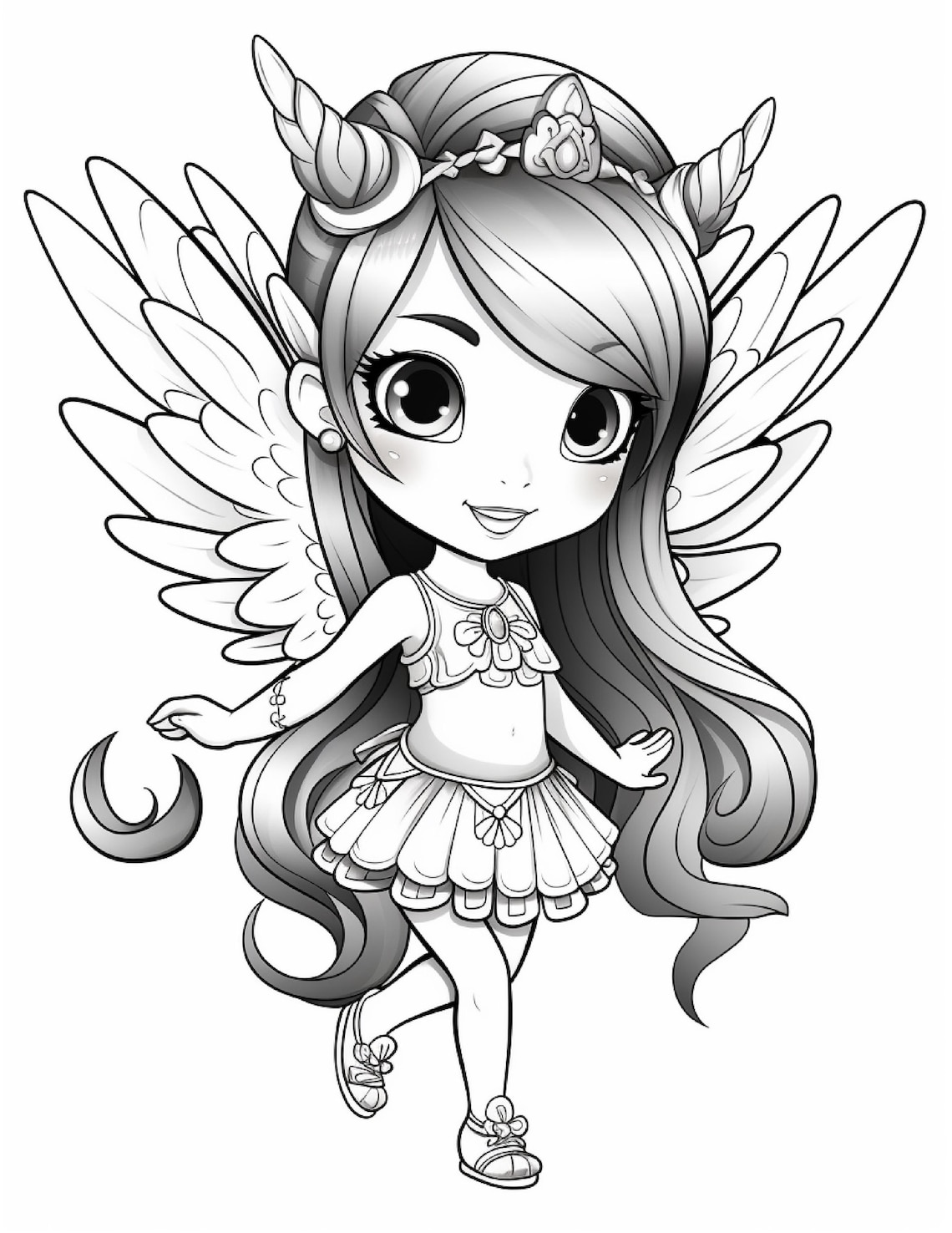 100 Cute Fairy Princess Coloring Pages for Kids, Fairy Princess ...