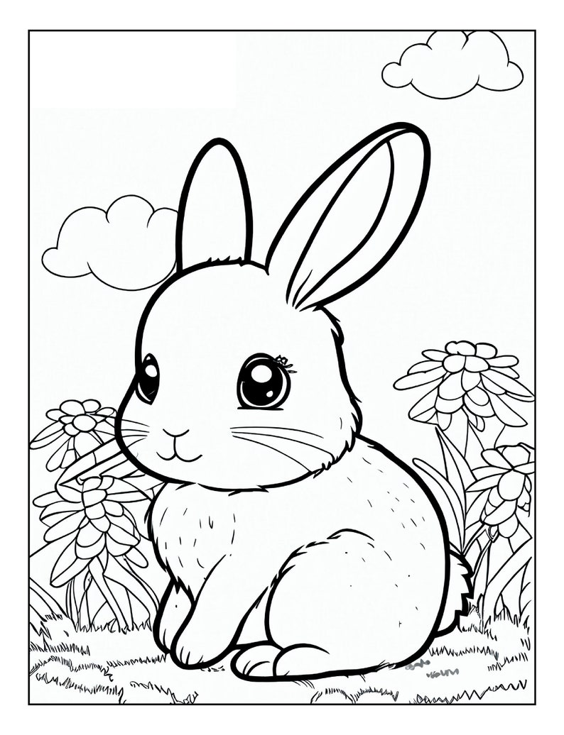 Cute Animals Coloring Pages for Kids, Cute Animals Coloring Book for
