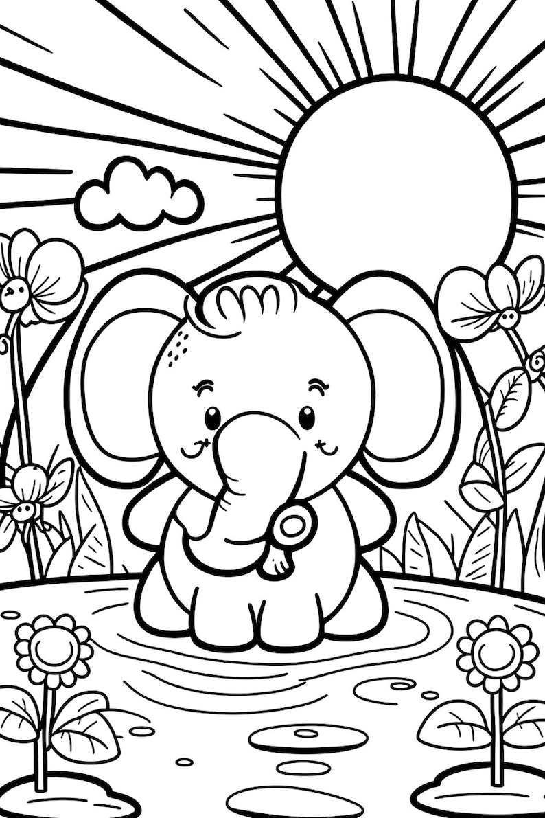 Animal Summer Coloring Pages for Kids, Animal Coloring Pages for Kids