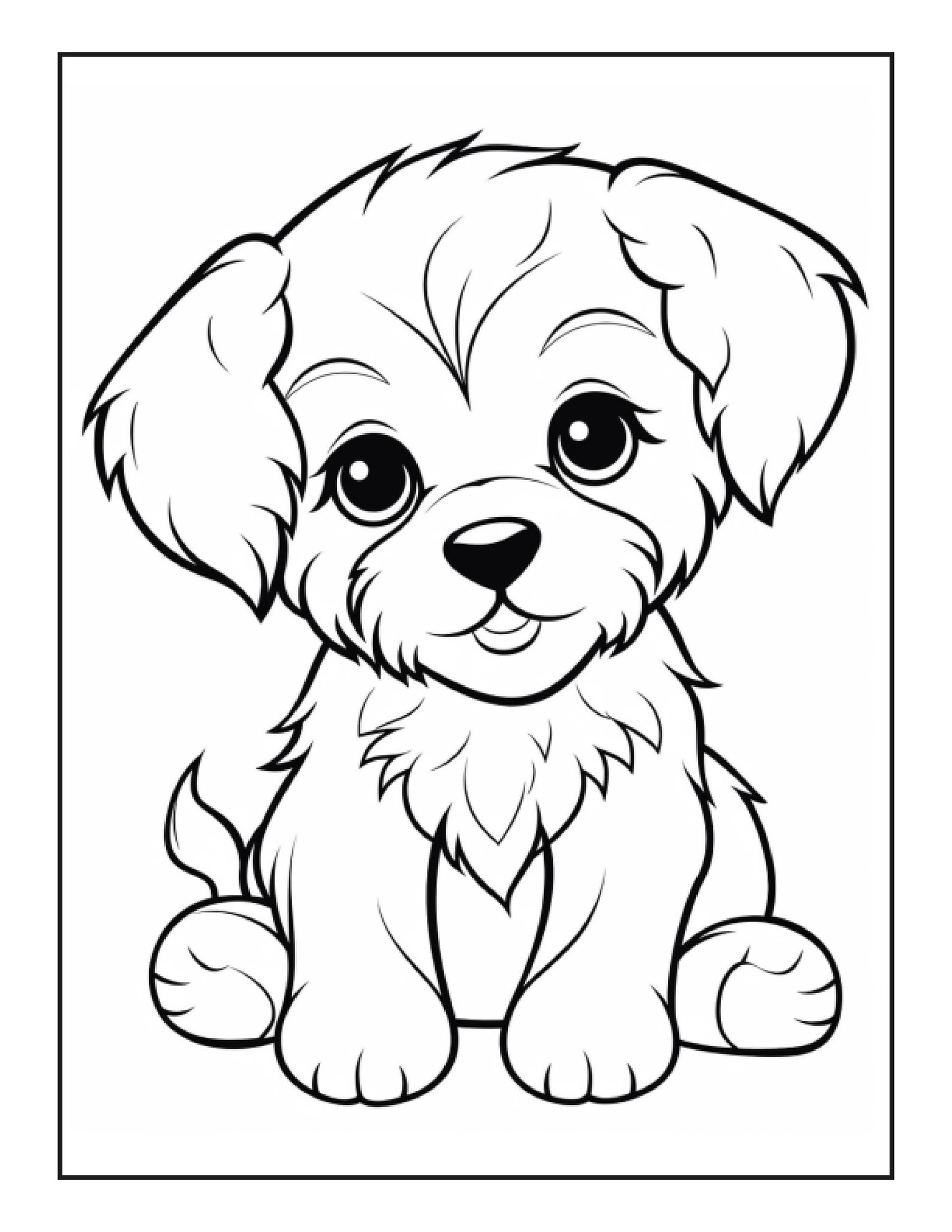 Cute Dog Coloring Pages for Kids, Dog Coloring Pages for Kids, Coloring