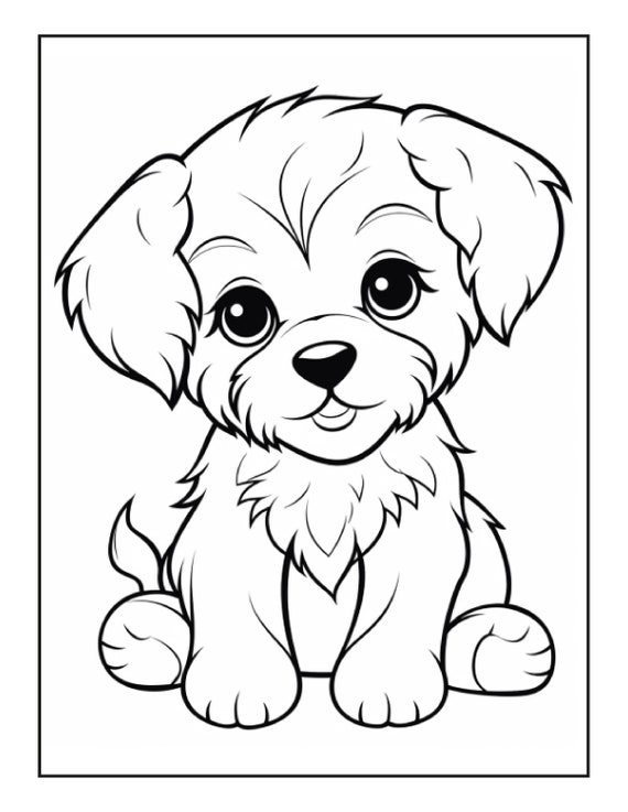 Cute Dog Coloring Pages For Kids Dog Coloring Pages For, 53% OFF