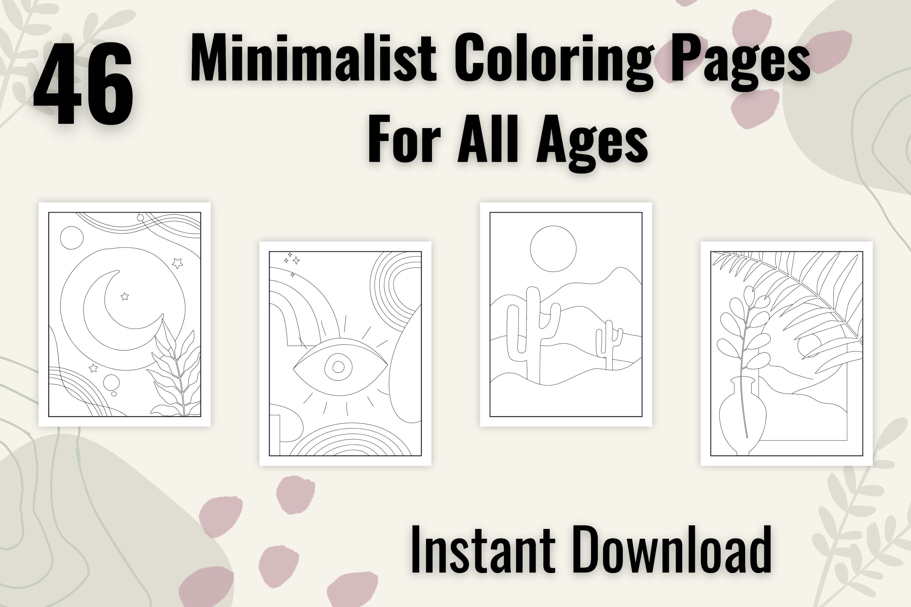 Minimalist Coloring Pages, Minimalist Coloring Pages for All Ages