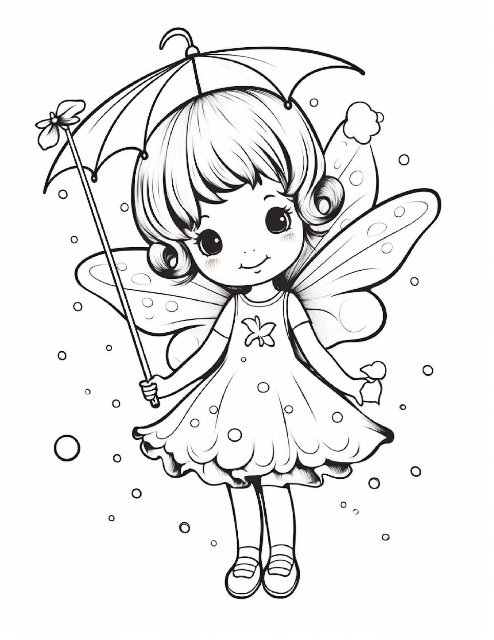 100 Cute Fairy Princess Coloring Pages for Kids, Fairy Princess ...