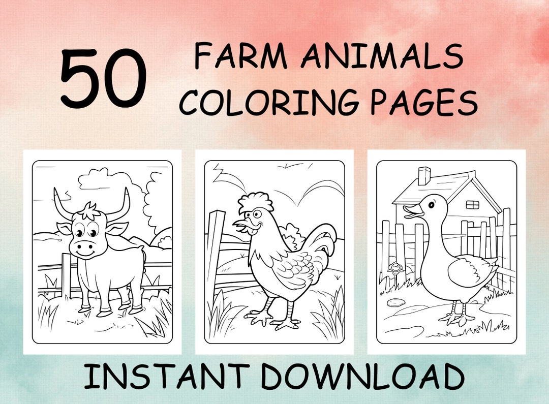 Farm Animals Coloring Pages for Kids Farm Animals Coloring