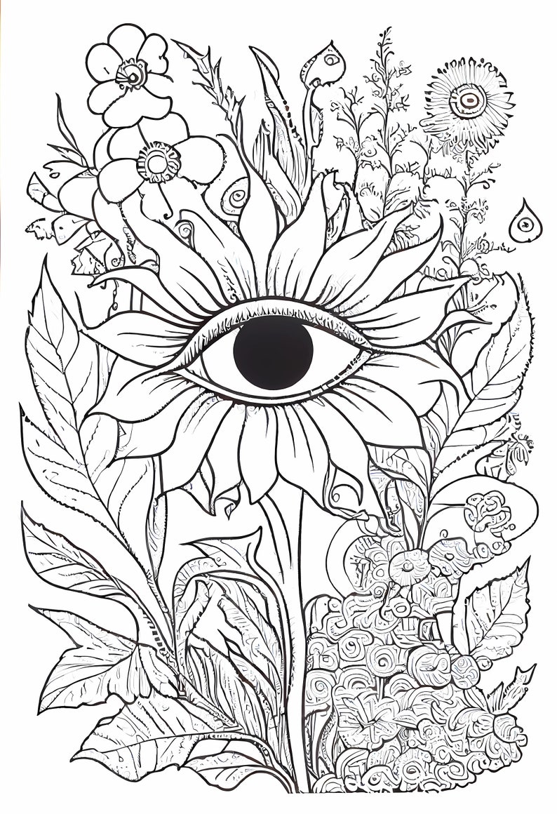 70s Retro Coloring Pages, Coloring Pages, Adult Coloring Pages, Retro