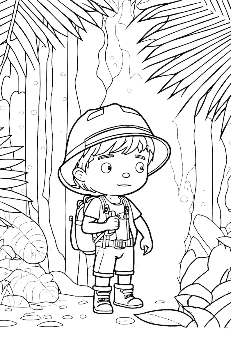 Camping Adventure Coloring Pages for Kids, Camping Coloring Pages for ...