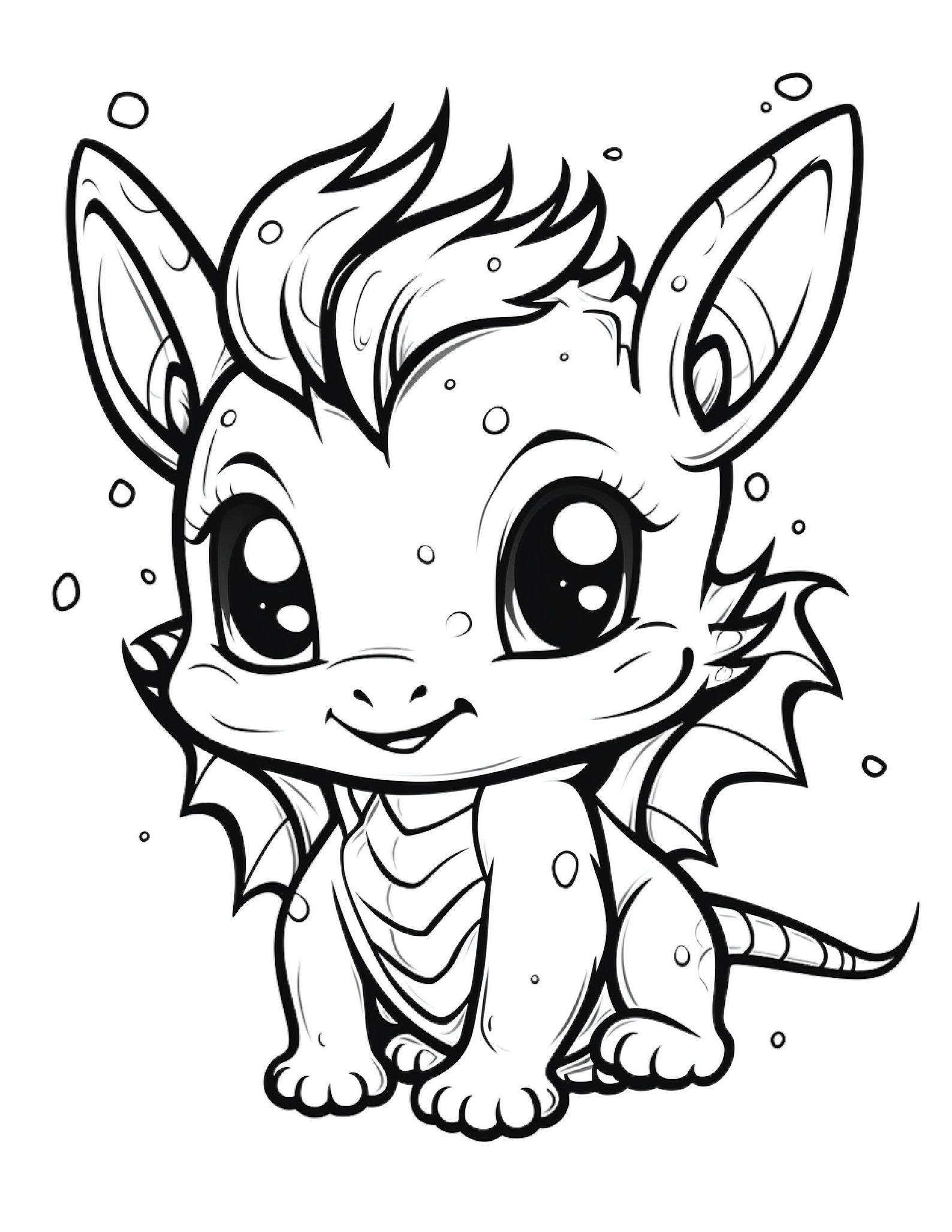 100 Cute Dragon Coloring Pages for Kids, Coloring Pages for Kids ...