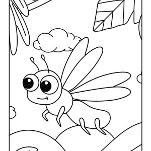 Bugs and Insects Coloring Pages For Kids, Bugs and Insects coloring book, coloring pages, coloring pages for, digital download, printable image 7