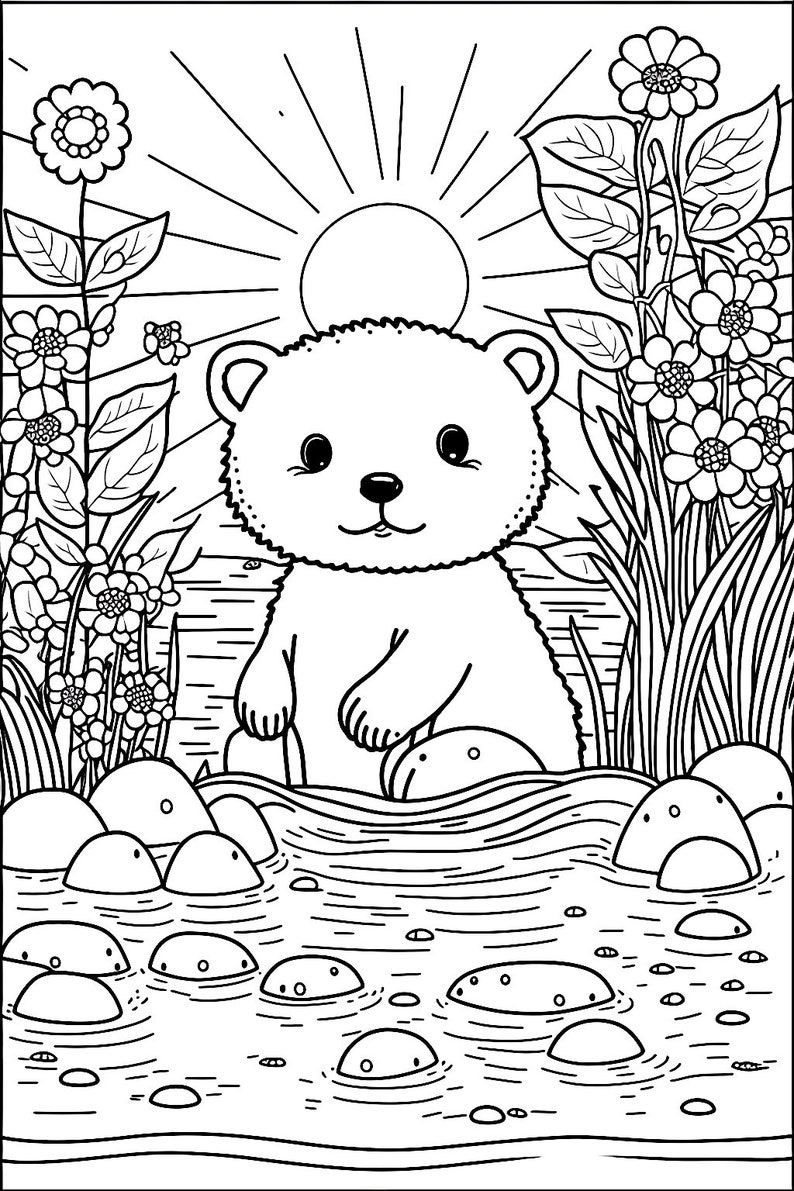 Animal Summer Coloring Pages for Kids, Animal Coloring Pages for Kids