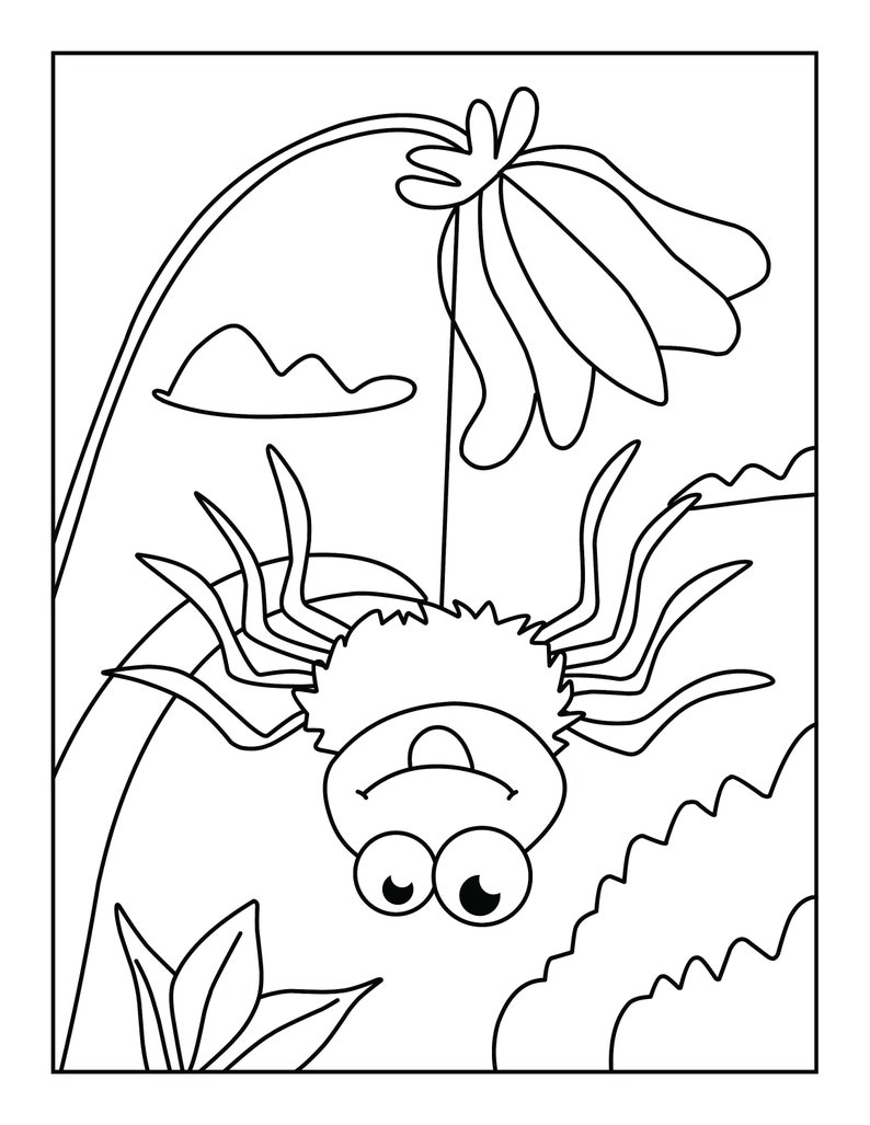 Bugs and Insects Coloring Pages For Kids, Bugs and Insects coloring book, coloring pages, coloring pages for, digital download, printable image 9