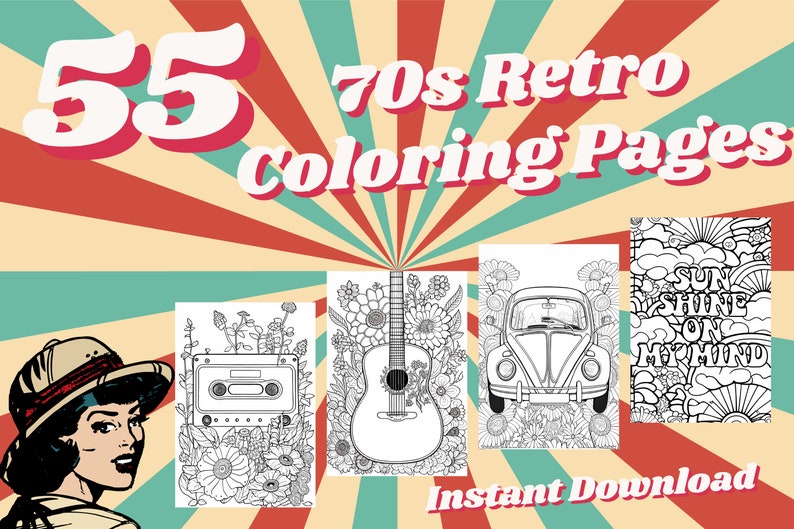 70s Retro Coloring Pages Coloring - Il 794xN.4899368169 Nyb2 