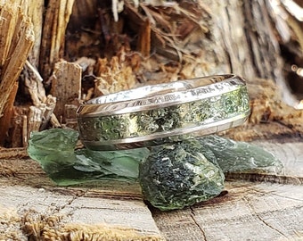 ring mens moldavite jewelry