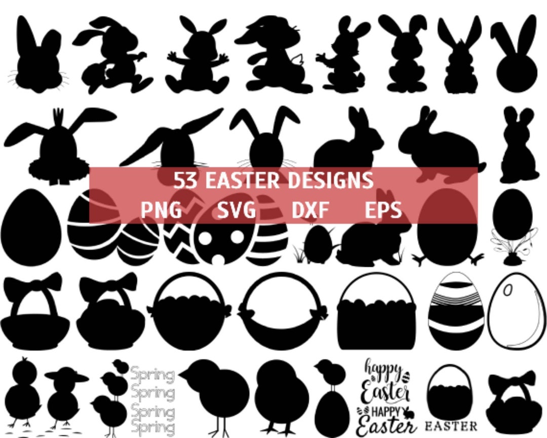 Easter/ SVG/ Clipart/ Cut Files/ Cricut/ Silhouette/ Vector - Etsy