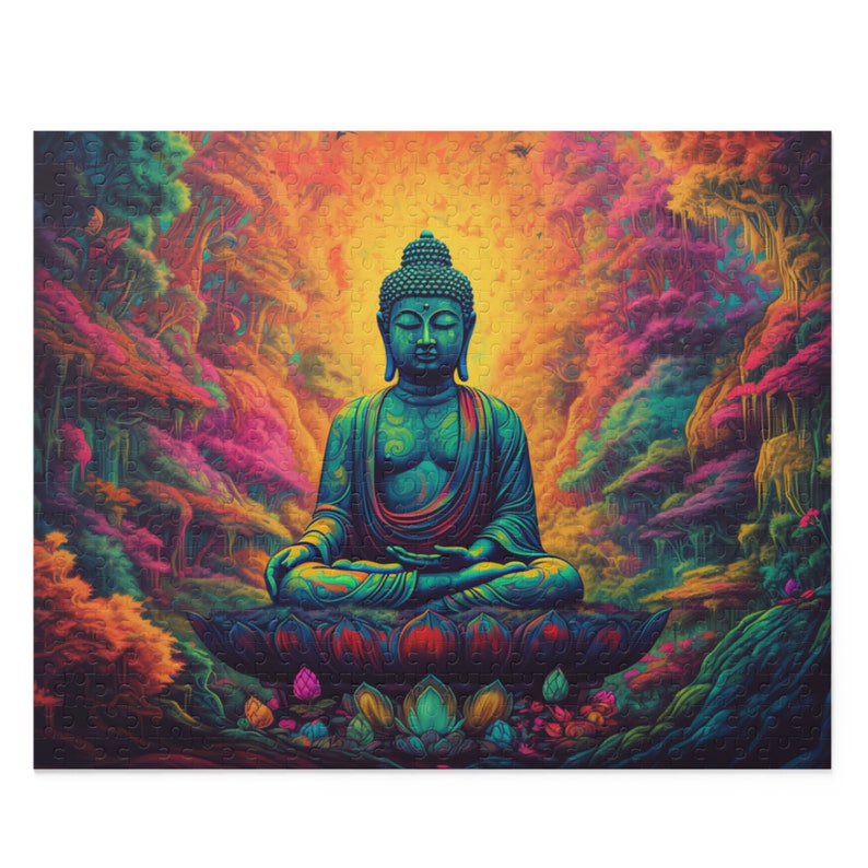 Psychedelic Buddha Puzzle Mindexpanding Jigsaw Art for Inner Harmony
