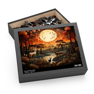 Van Gogh Style Puzzle, Jigsaw Puzzle for Kids, Sunset Nature Puzzle, Pretty Sunset Picture, Puzzle for Adults, 120 252 500 Piece Puzzle