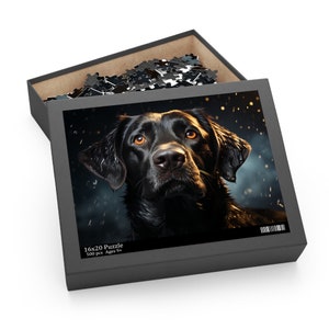 Black Lab Jigsaw Puzzle, Black Lab Dog, Black Lab Puzzle, Gift for Dog Owner, Puzzle of Black Lab, Cute Dog Puzzle, Jigsaw Puzzles, Puzzle