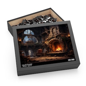 Fireplace Art Puzzle, Jigsaw for Adults and Kids, Puzzle for Kids, 120 Piece Puzzle, 252 Piece Puzzle, 500 Piece Puzzle, Puzzle for Gift