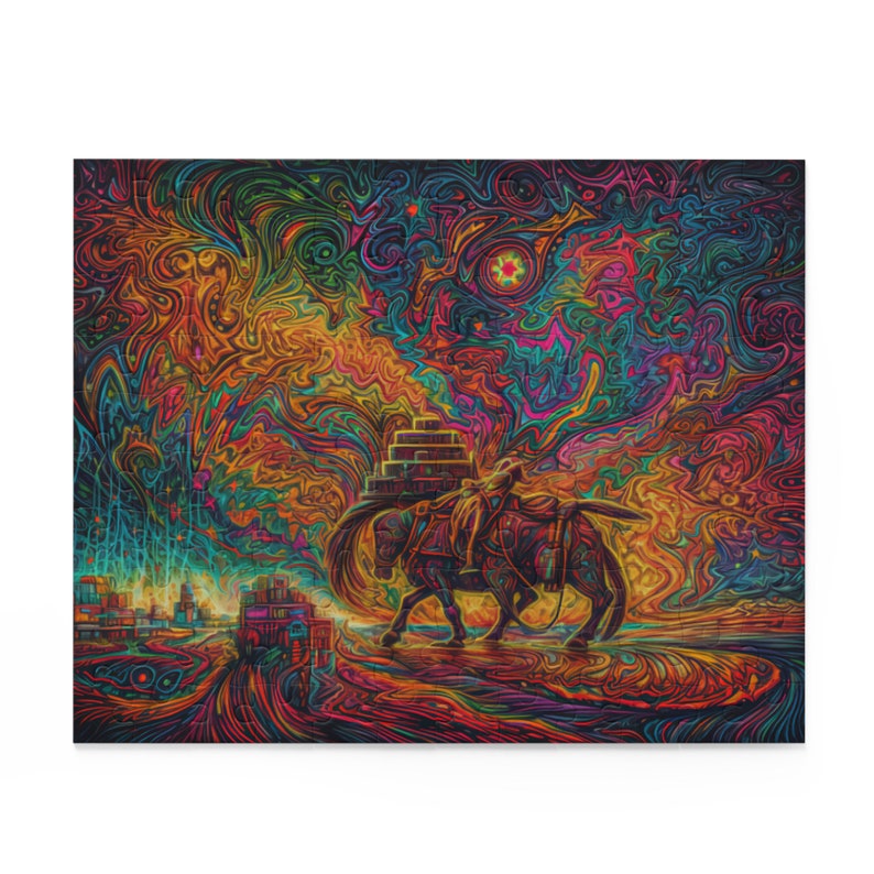 Jigsaw Puzzle Psychedelic Art Puzzle Trippy Artwork Puzzle Custom
