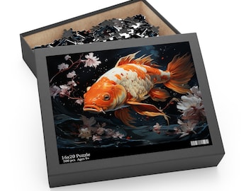 Koi Fish Puzzle, Koi Fish Art, Jigsaw Puzzle Koi Fish, Jigsaw Puzzle for Koi Fish, Koi Fish Jigsaw Puzzle, Puzzle for Koi Fish Owner
