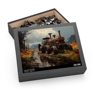 Farm Tractor Puzzle, Jigsaw Puzzle of a Farm, Farmers Gift, Gift for Farmer&#39;s Kids, Puzzles for Adults, Farmer Gift Puzzle, Puzzle of Farm