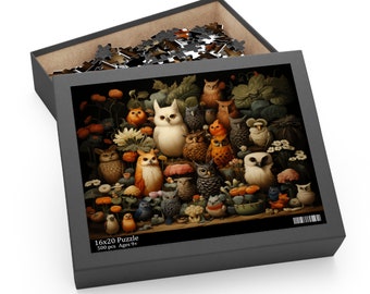 Angela Harding - Marsh Owl: Puzzle 1000 Pezzi Per Adulti - Flame Tree, Poster A4 Incluso