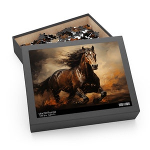 Brown Horse Puzzle, Horse Lovers Jigsaw, Gift for Horse Rider, Horse Lovers Puzzle, Stallion Jigsaw Puzzle, Gift Puzzle Horse, Horse Jigsaw