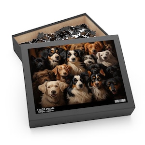 Many Dogs Puzzle, Dogs on a Puzzle, Jigsaw Puzzles for Dog Lovers, Dog Owner Gift, Puzzles for Adults and Kids, Children’s Dog Puzzle,