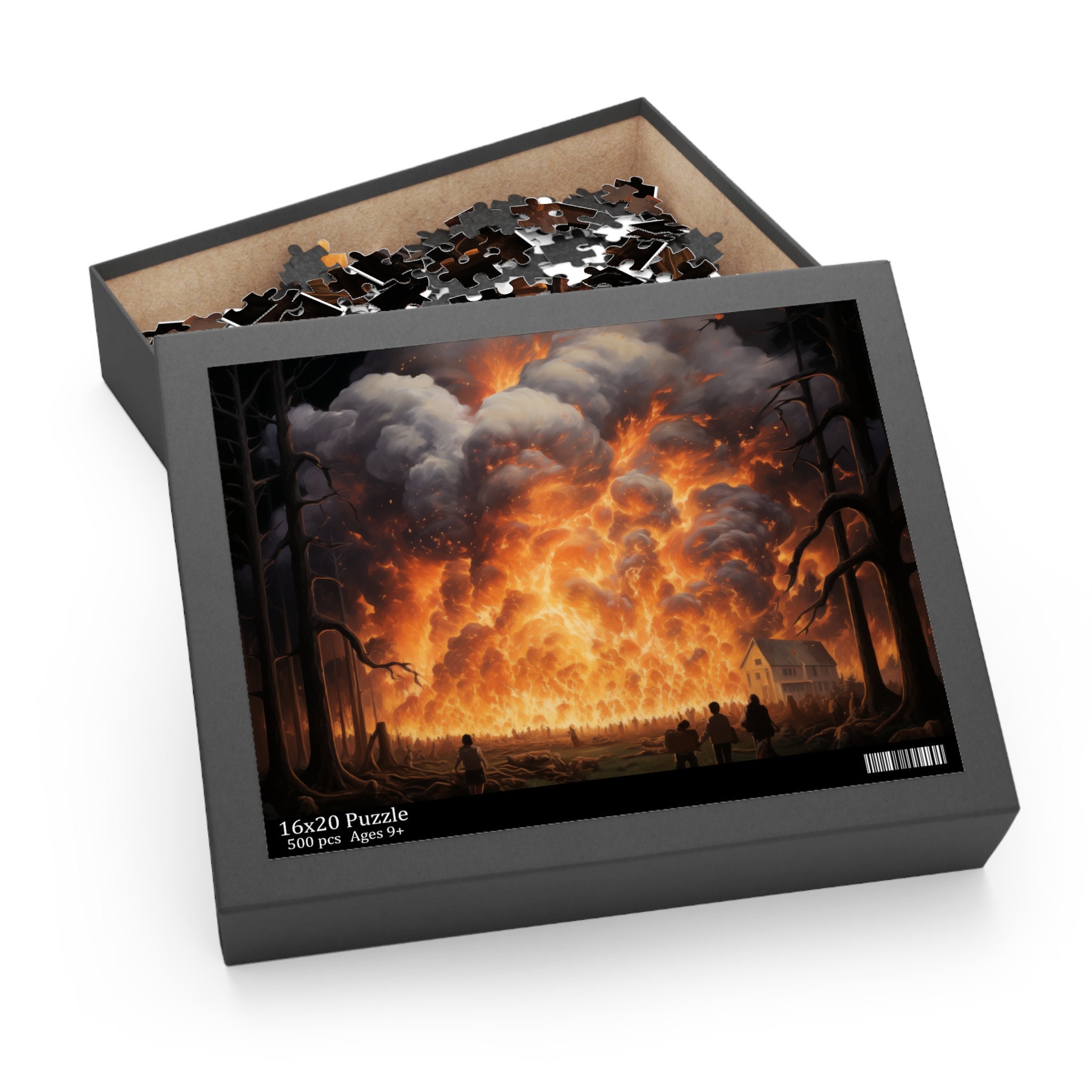 Puzzle feu effrayant, puzzles pour adultes, puzzle difficile et difficile, puzzle feu explosif, puzzles pour cadeaux, puzzles
