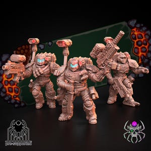 Demolitionars/Flame Lizards/Eightlegsminiatures/buildkit/grimdark/sci fi/40000/space/marine/squad/bits/mods/kitbash/custom/stargrave/proxy